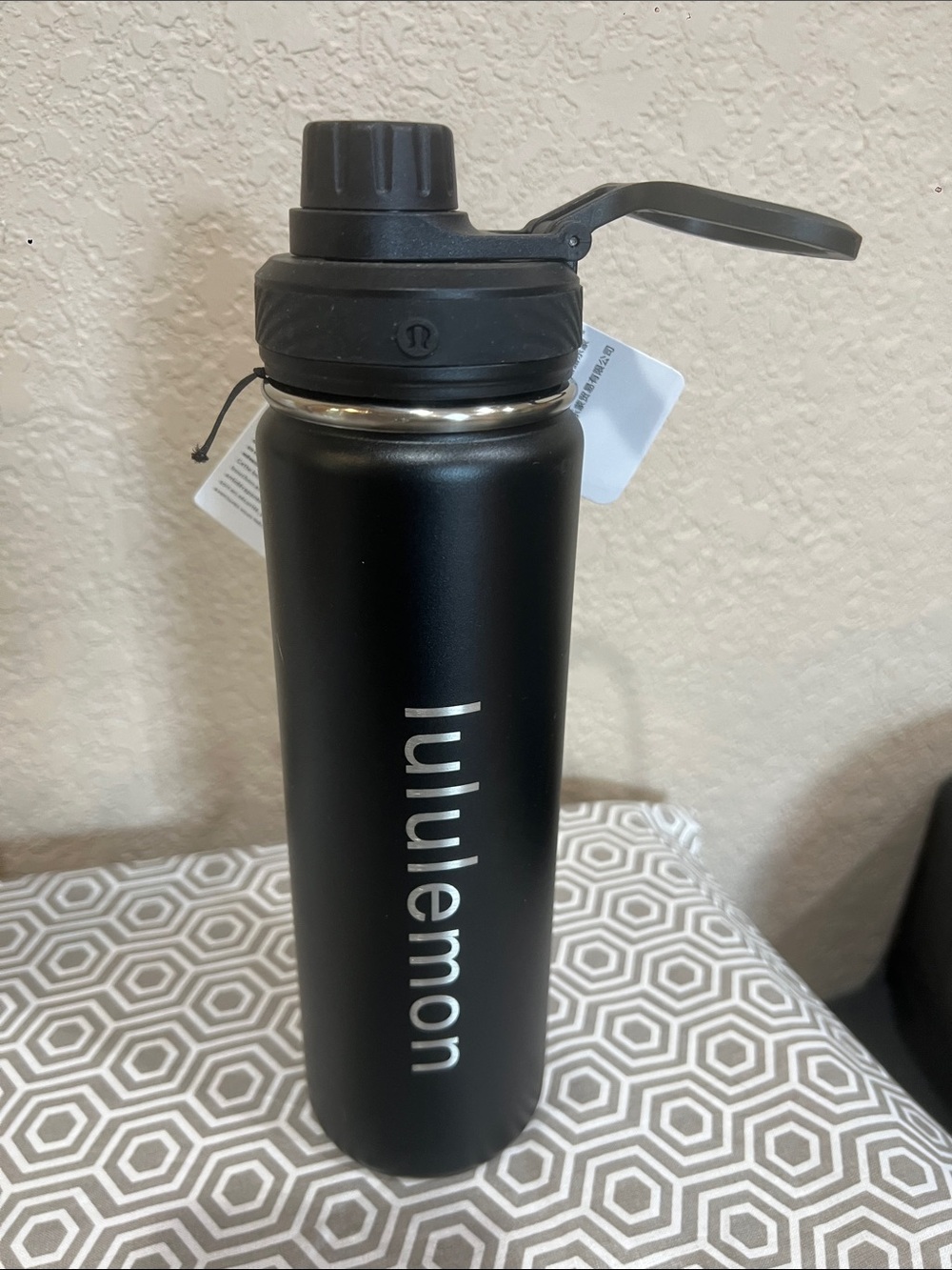 lululemon athletica Matte Black Stainless Bottle with Carry Cap